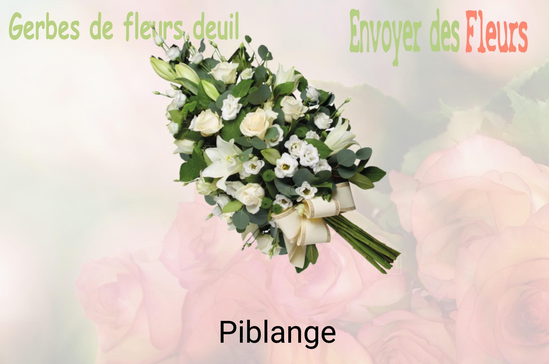 Gerbe de fleurs de deuil livrée à Piblange